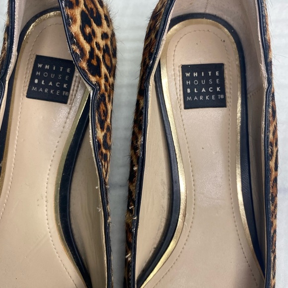 WHBM Calf Hair Leopard Print Pointy Toe Dressy Flats Size 8 - Picture 3 of 11